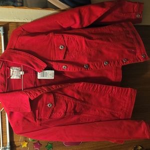 Red demin jacket